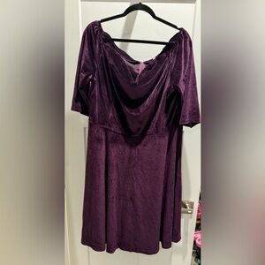Grace Karin Deep Purple Velvet Gown